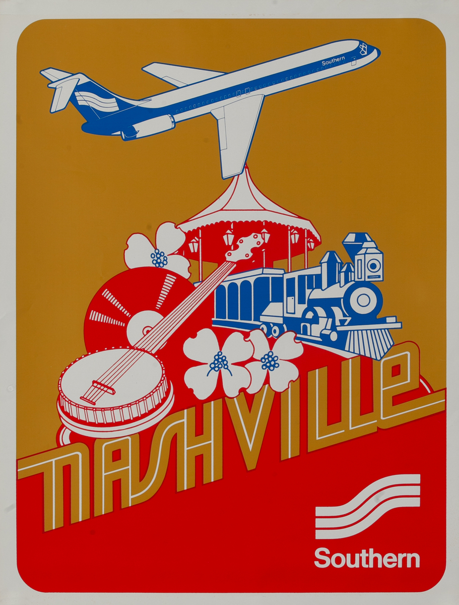 Southern Airways Travel Poster Nashville