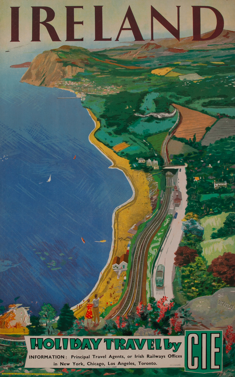 Ireland Holiday Travel by CIE Poster