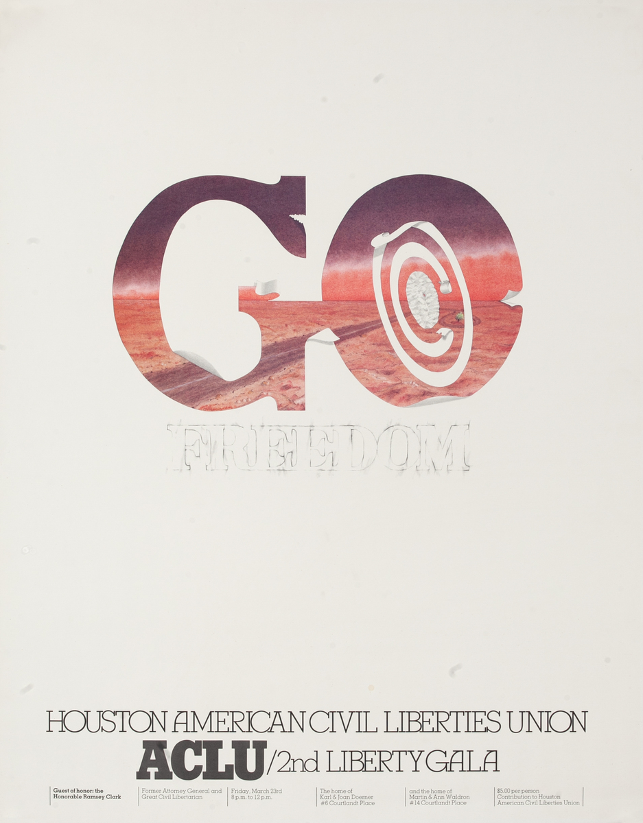 Houston American Civil Liberties Union ACLU 2nd Liberty Gala Poster