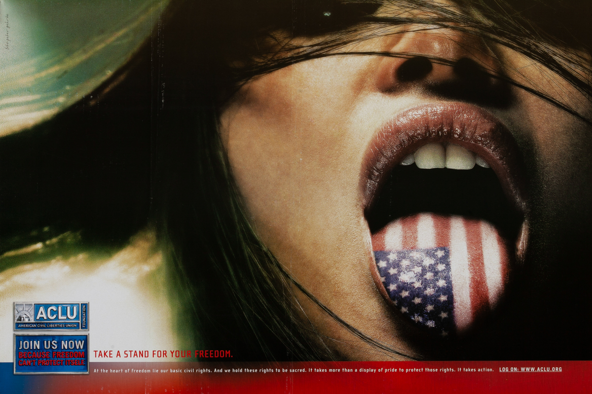 Take a Stand for Your Freedom - ACLU American Civil Liberties Union Poster