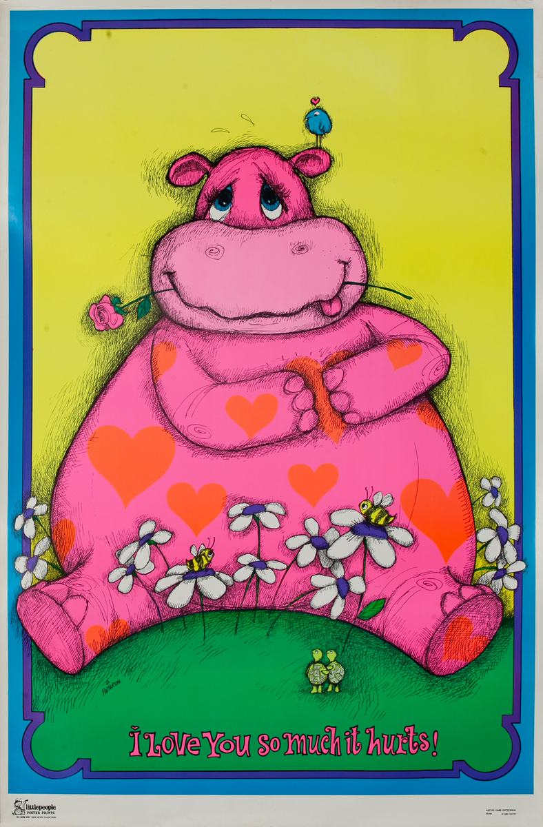 I Love You So Much It Hurt Psychedelic Poster