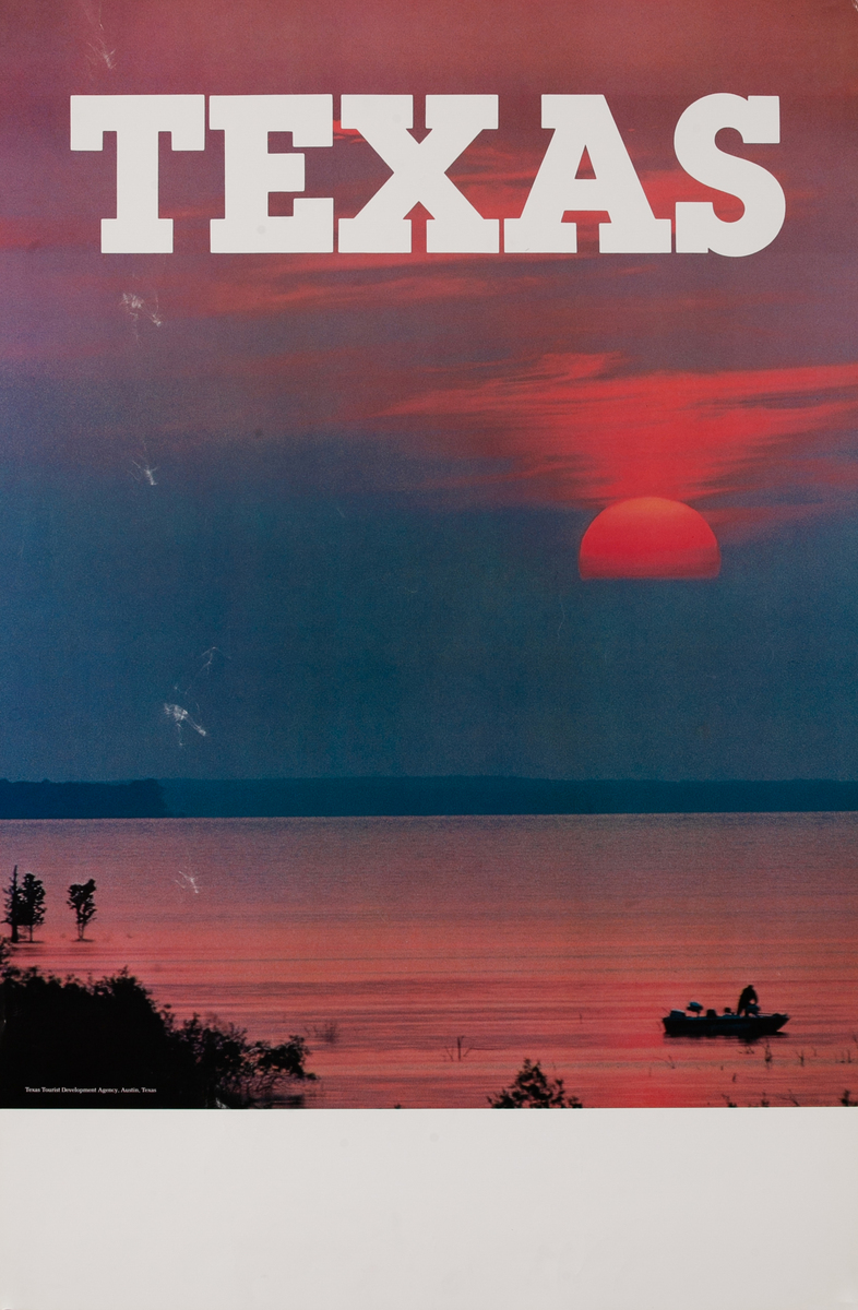 TEXAS Sunset Travel Poster