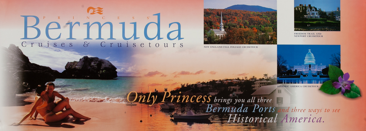 Princess Cruise Lines Bermuda Travel Poster