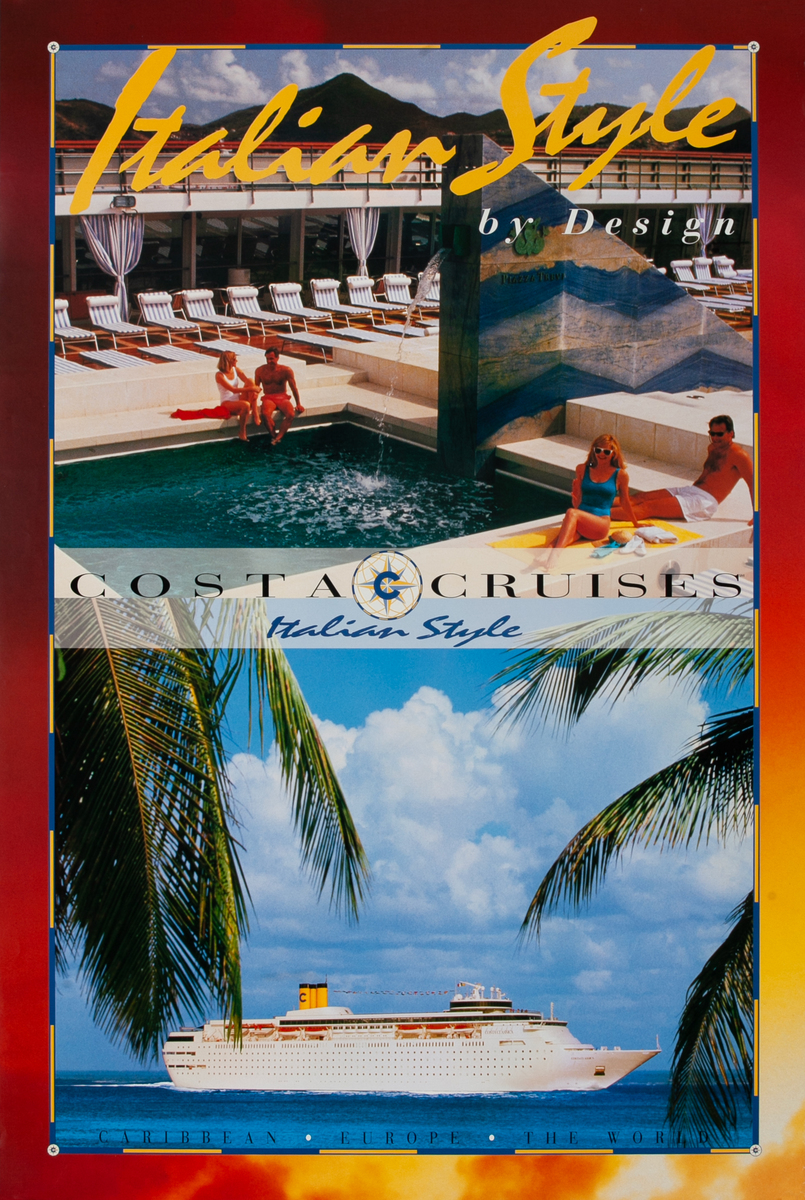 Italian Style by Design Costa Cruises Travel Poster