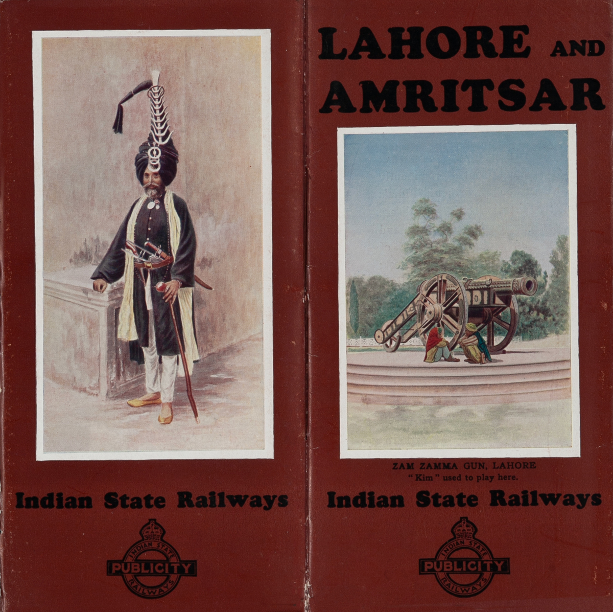 Lahore and Amritsar Indian State Railways Travel Brochure