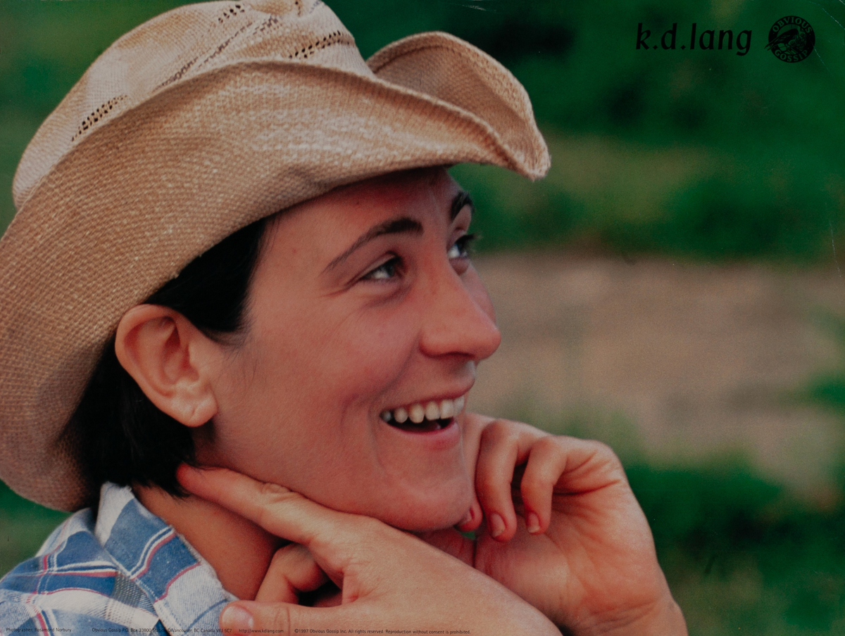 Obvious Gossip KD Lang Poster Cowboy Hat Profile