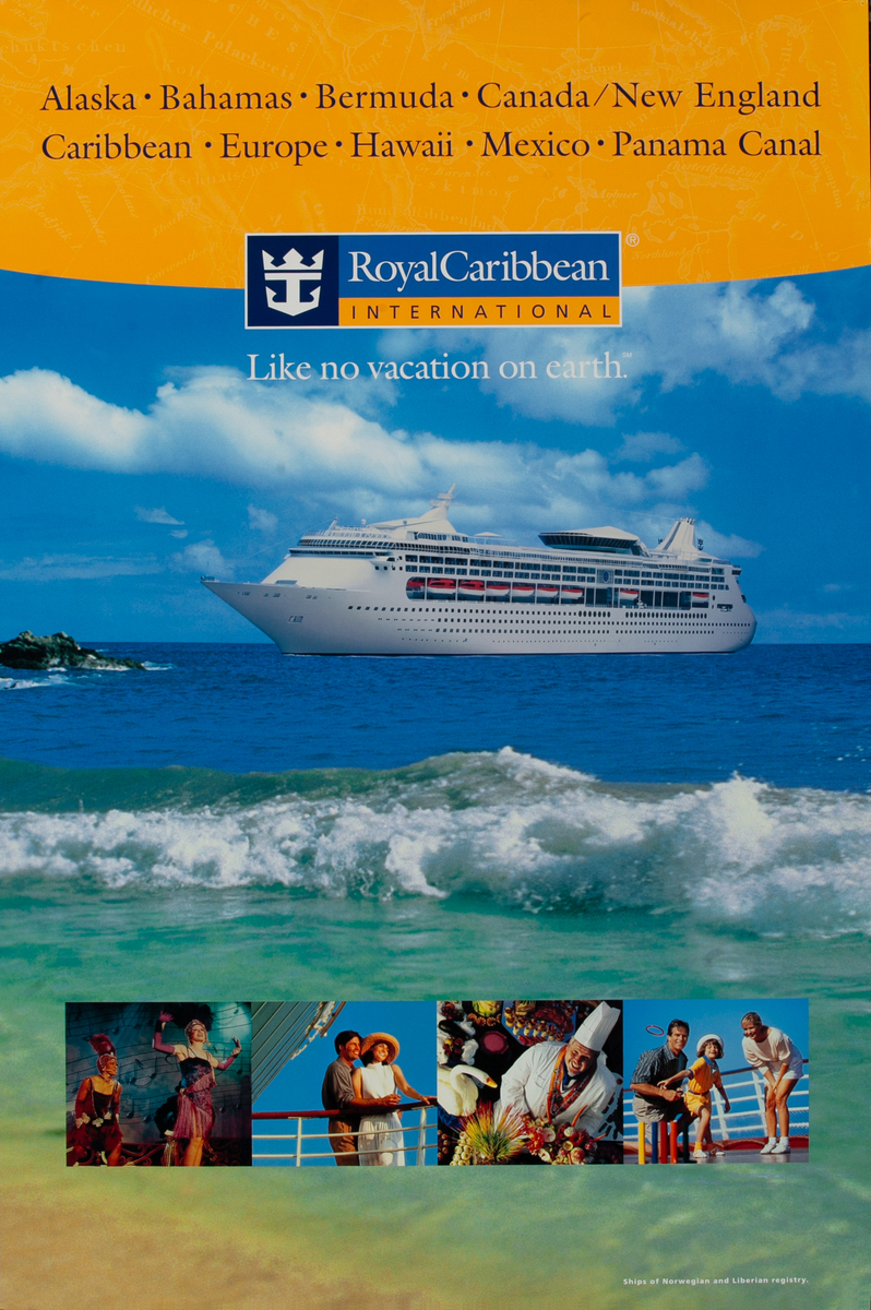 Royal Caribbean International, Like No Vacation on Earth Cruise Line Travel Poster