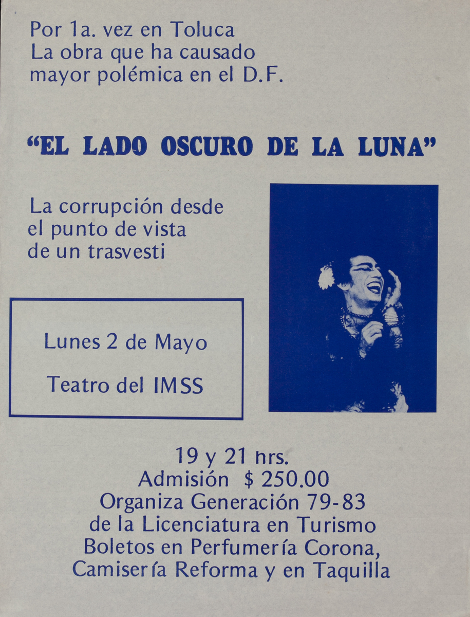 Dark Side Of the Moon - El Lado Oscar de la Luna Poster Corruption from the Point of View of a Transvestite