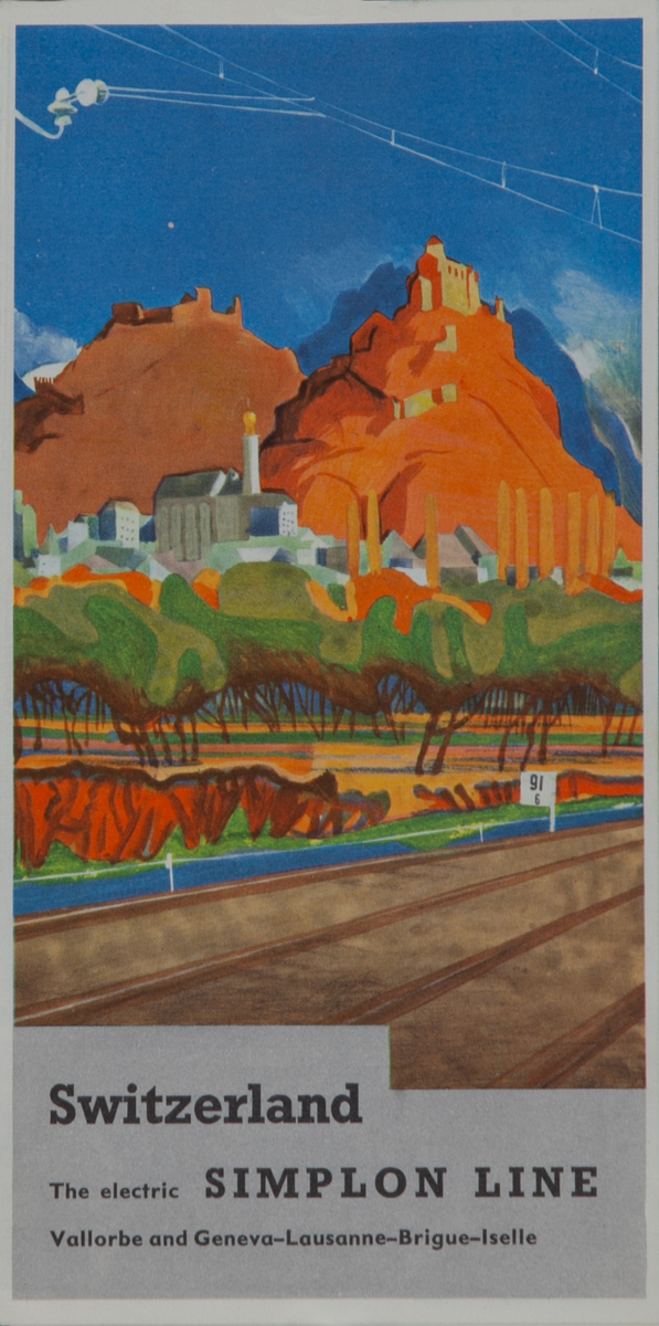 Switzerland The electric Simplon Line Travel Brochure