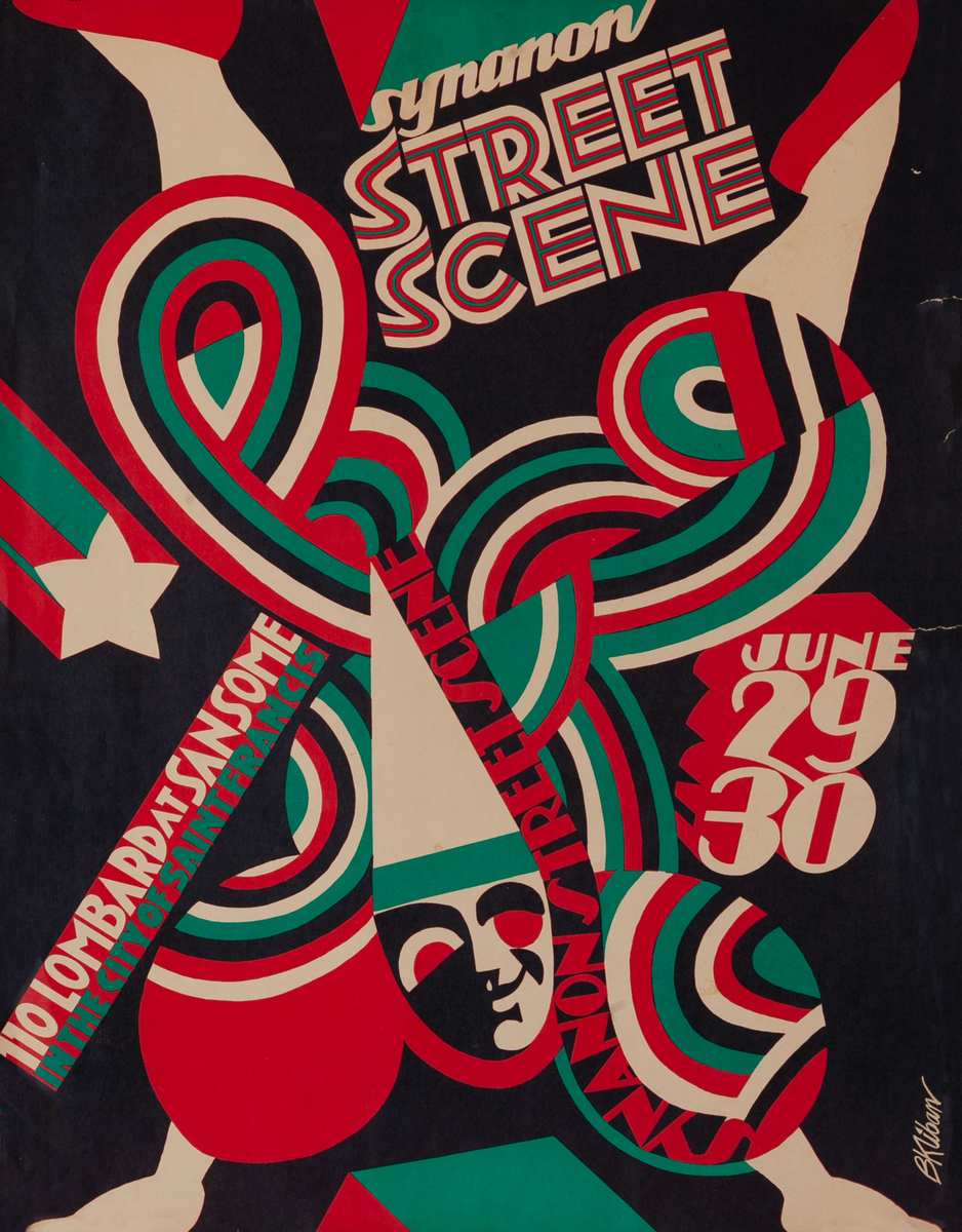 Synanon Street Scene Street Fair Poster