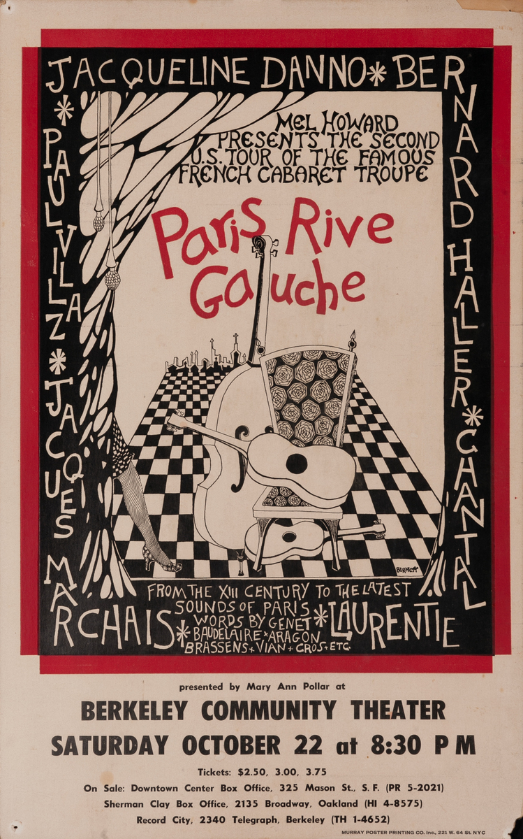 Paris Rive Gauche at The Berkeley Community Theater Window Card