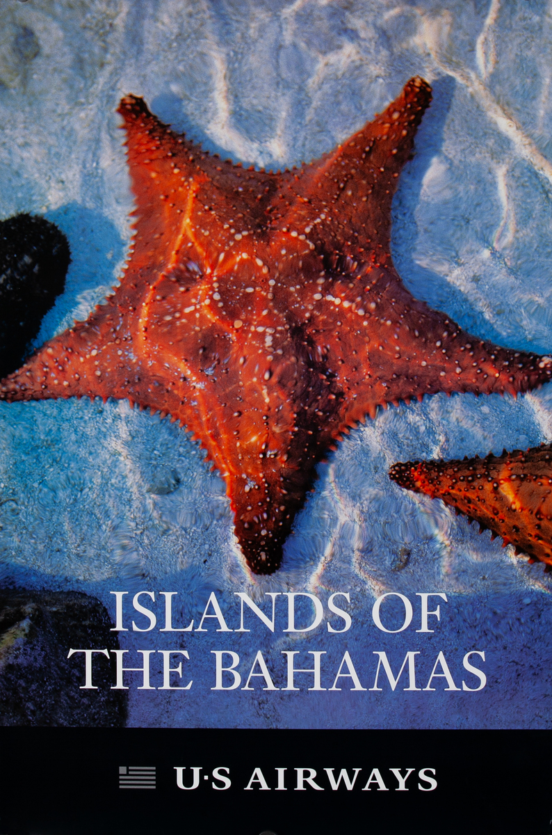  U S Airways The Islands odf the Bahamas Travel Poster 