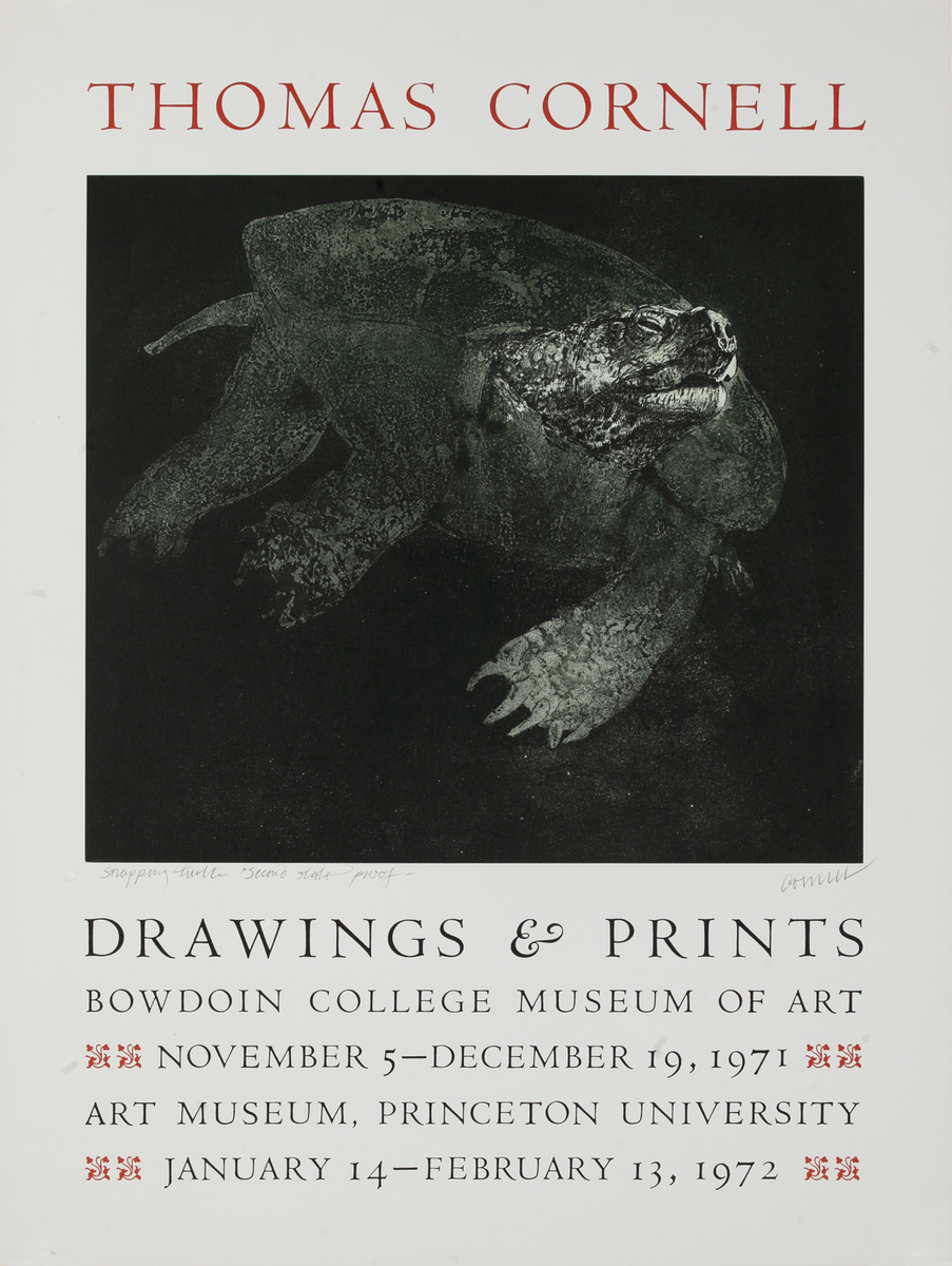 Thomas Cornell Drawings and Prints Bowdoin College Museum of Art Exhibit Poster 
