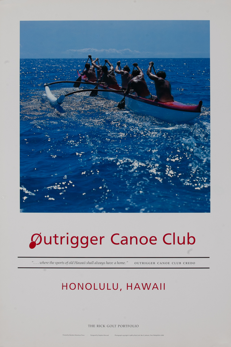 Outrigger Canoe Club Poster