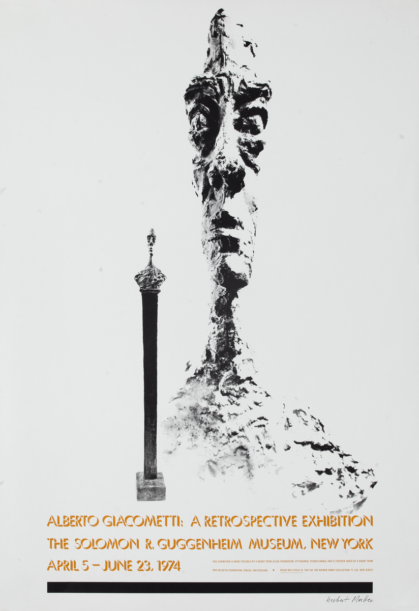 Giacometti Guggenheim Exhibit Poster