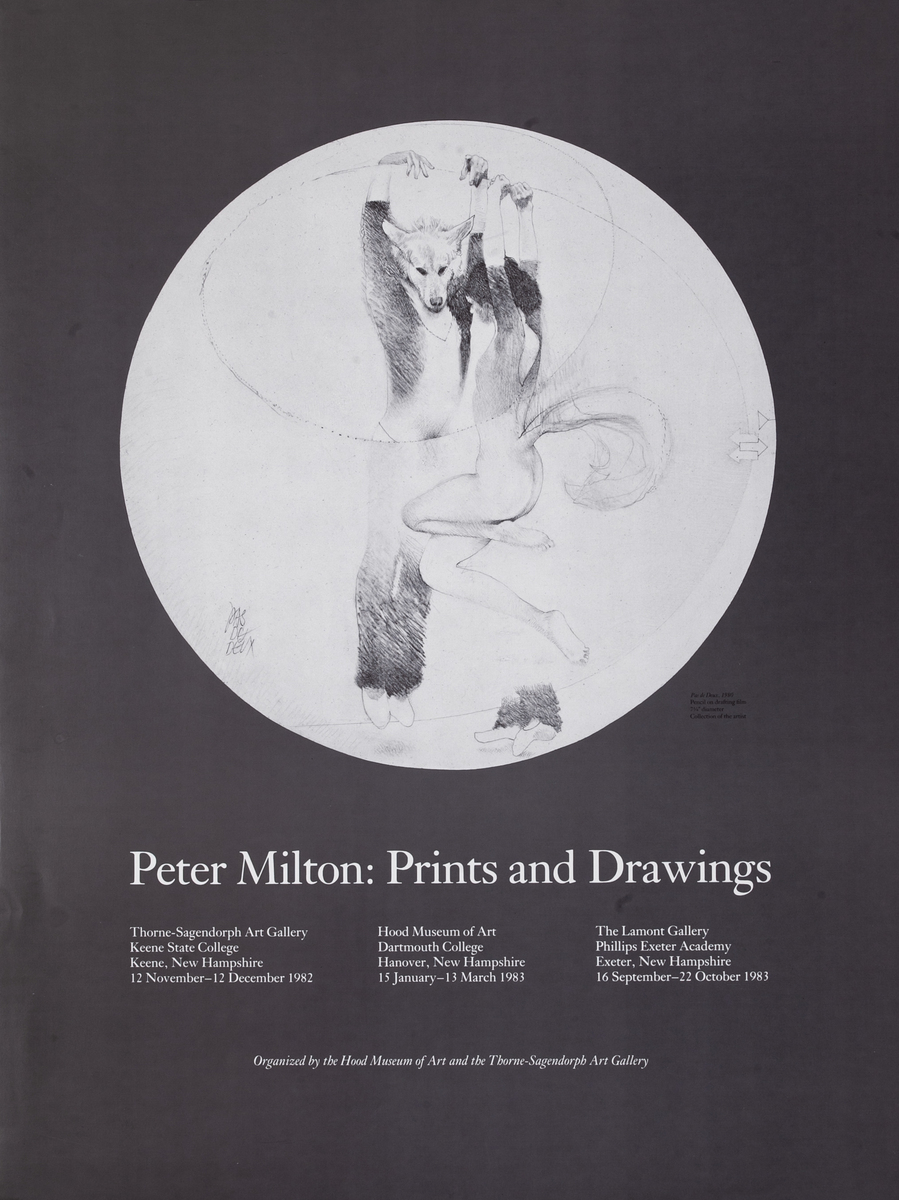 Peter Milton Prints and Drawing Exhibit Poster
