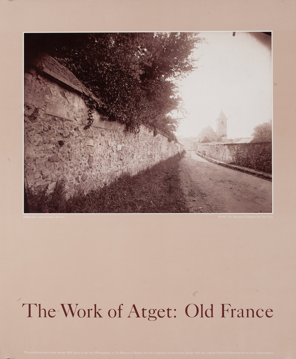 The Worksof Atget: Old France Museum of Modern Art Exhibit Poster