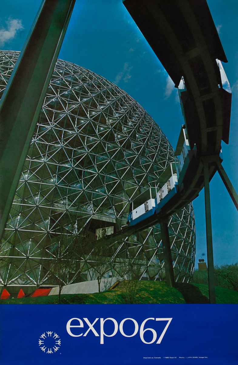 Expo 67 United States Pavilion and Expo Express Monorail Poster