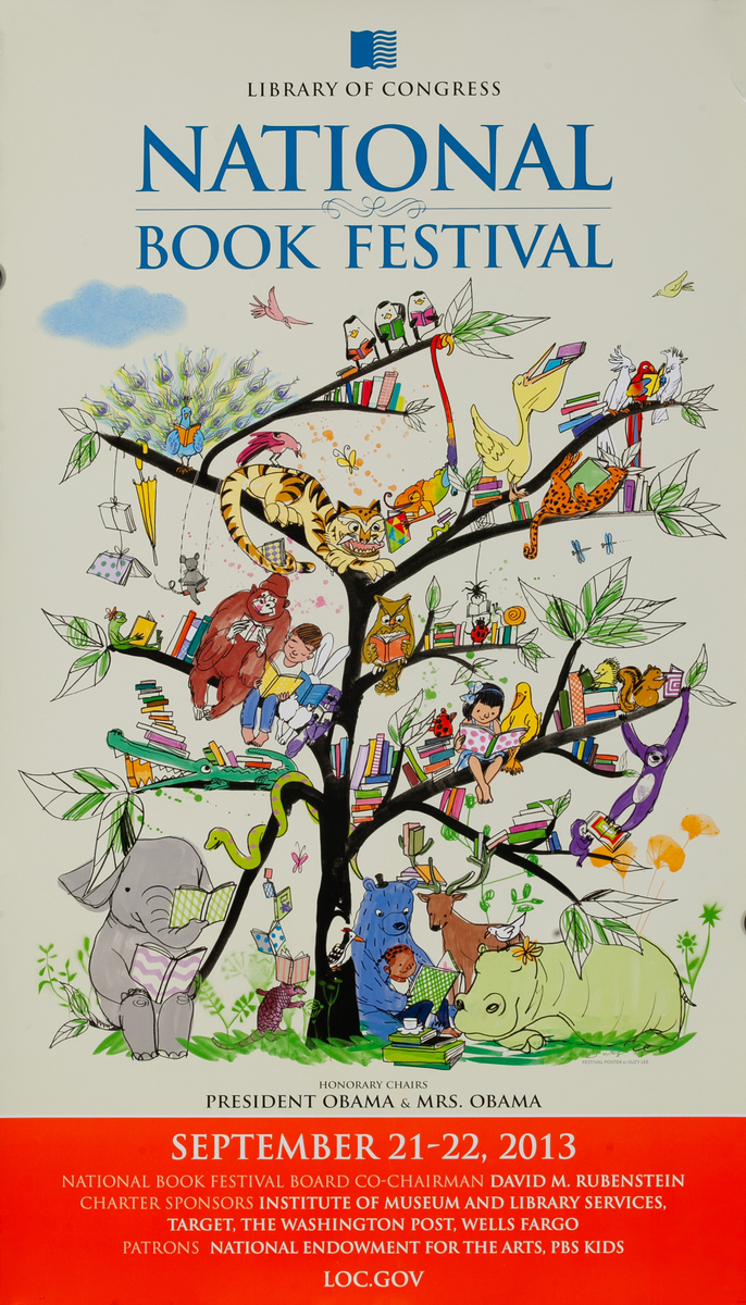 Original 2013 Library of Congress National Book Festival Poster