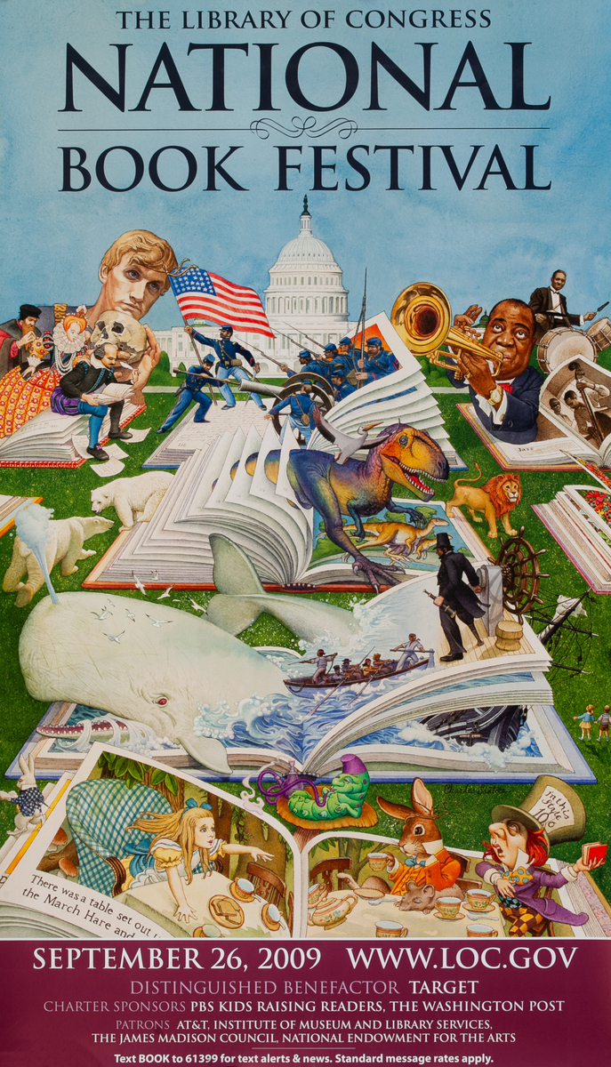 Original 2009 Library of Congress National Book Festival Poster