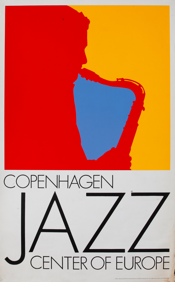 Copenhagen Jazz Center of Europe Danish Travel Poster