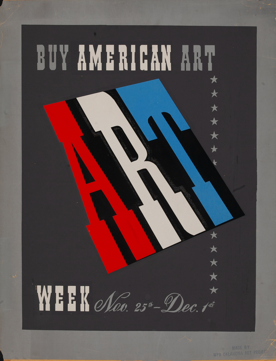 Buy American Art Week WPA Exhibit Poster 