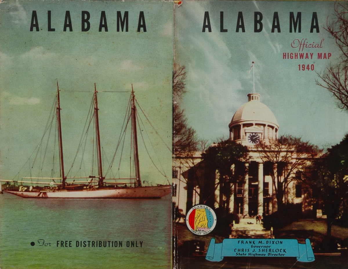 Alabama Official Highways Map Travel Brochure