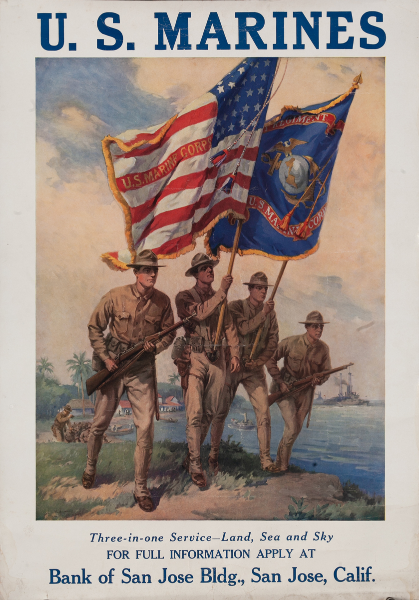 U.S. Marine WWI  Recruiting Poster