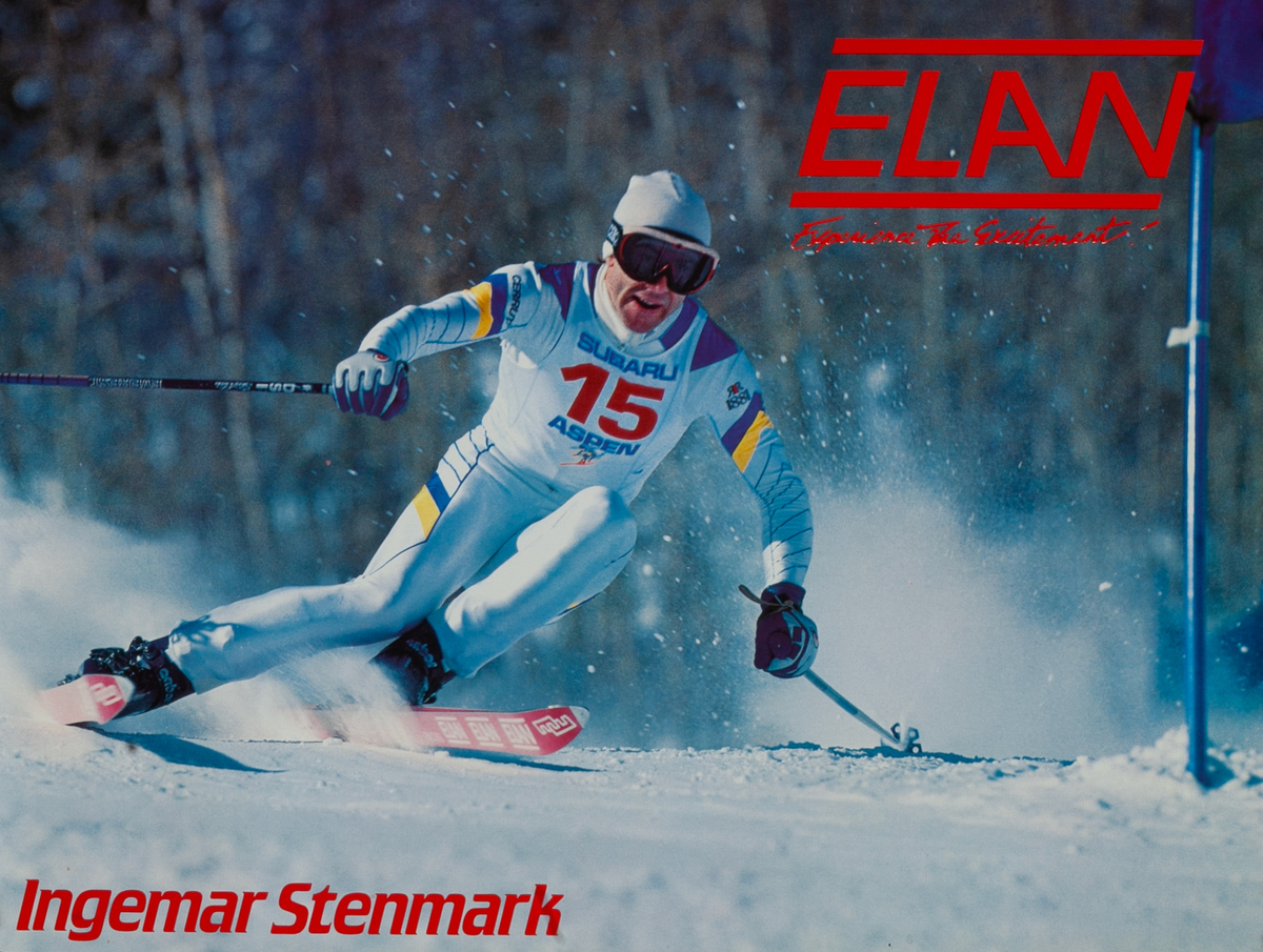 Elan Ski Experience the Excitement Ski Poster