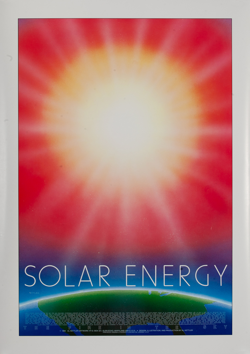 Alternate Energy Environmental Poster Solar Energy - The Fire in the Sky