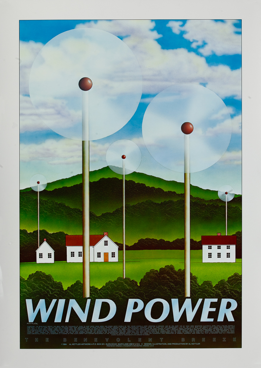 Alternate Energy Environmental Poster Wind Poster - The Benevolent Breeze