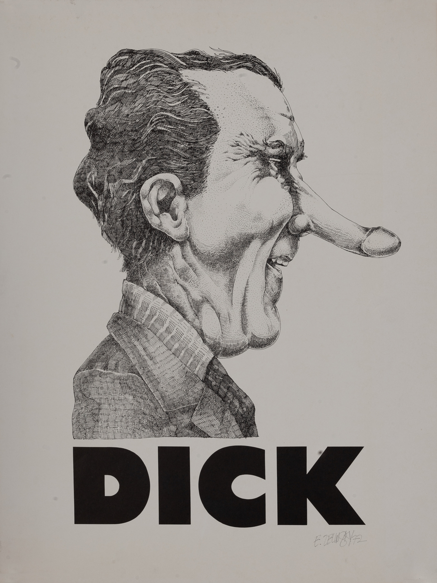 Tricky DICK Nixon Protest Poster 