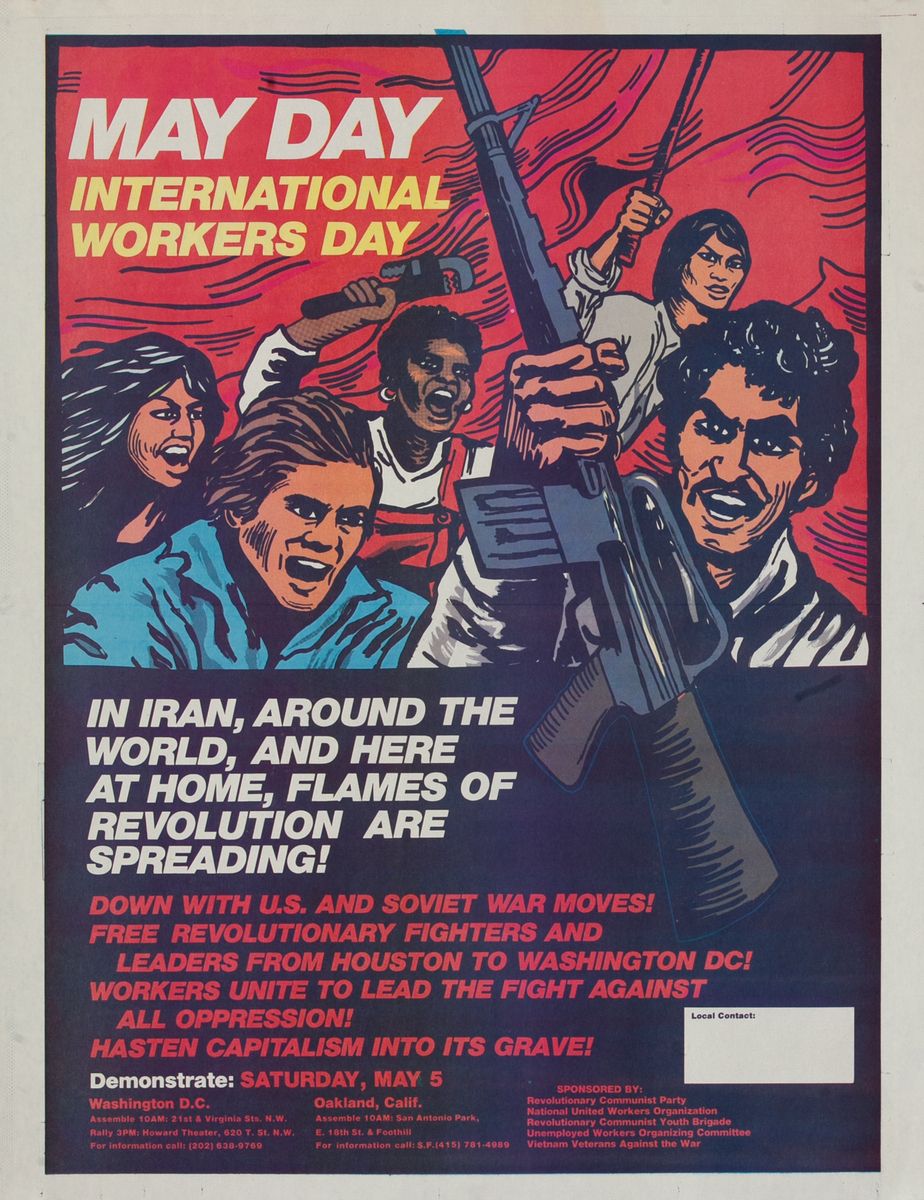 Forward to Revolutionary May Day, 1980! Revolutionary Communist Party (RCP)  Protest Poster
