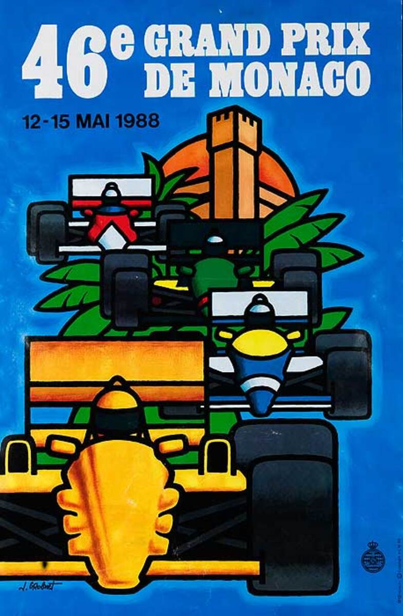 Monaco Grand Prix Original F1 Racing Poster