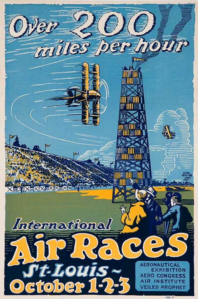 Original 1923 St Louis Air Races Poster