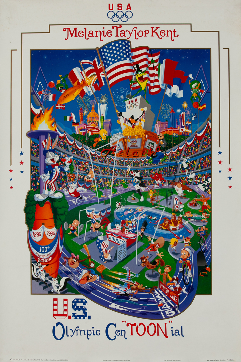 Centoonial Original Vintage 1996 Atlanta Olympics Poster