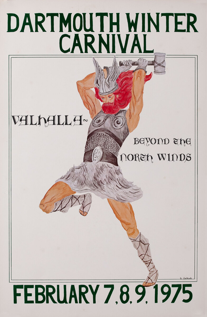 Dartmouth Winter Carnival, Original 1975 Ski Poster