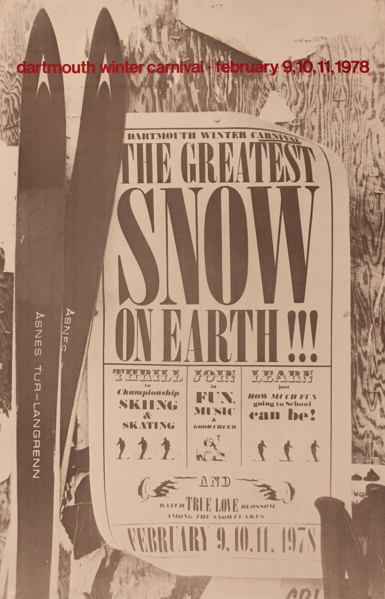 Dartmouth Winter Carnival, Original 1978 Ski Poster