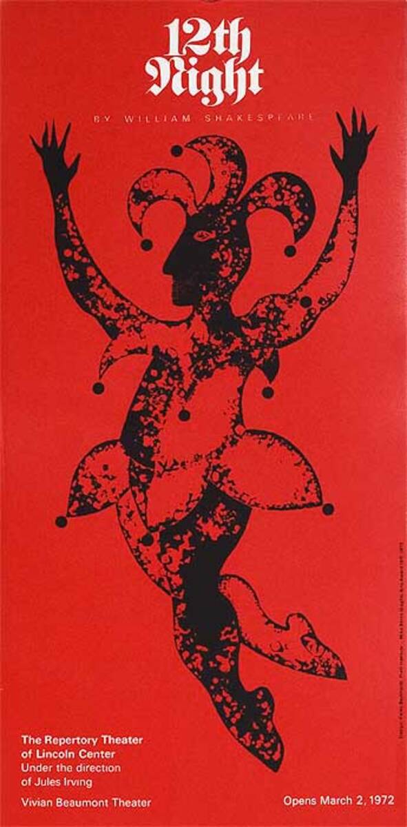 12th Night, The Repertory Theater of Lincoln Center Original American Theater Poster