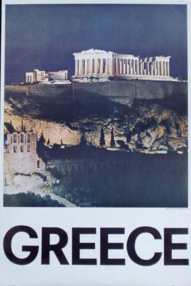Acropolis Original Travel Poster