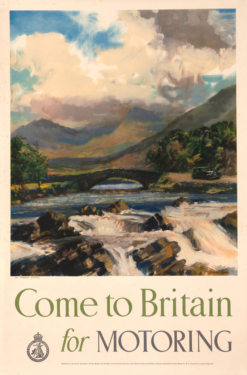 Come to Britain for Motoring Original Travel Poster