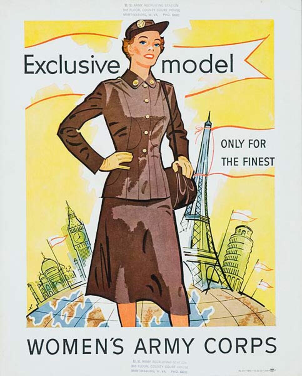 Exclusive Model Original Korean Era Women's Army Corp Recruiting Poster