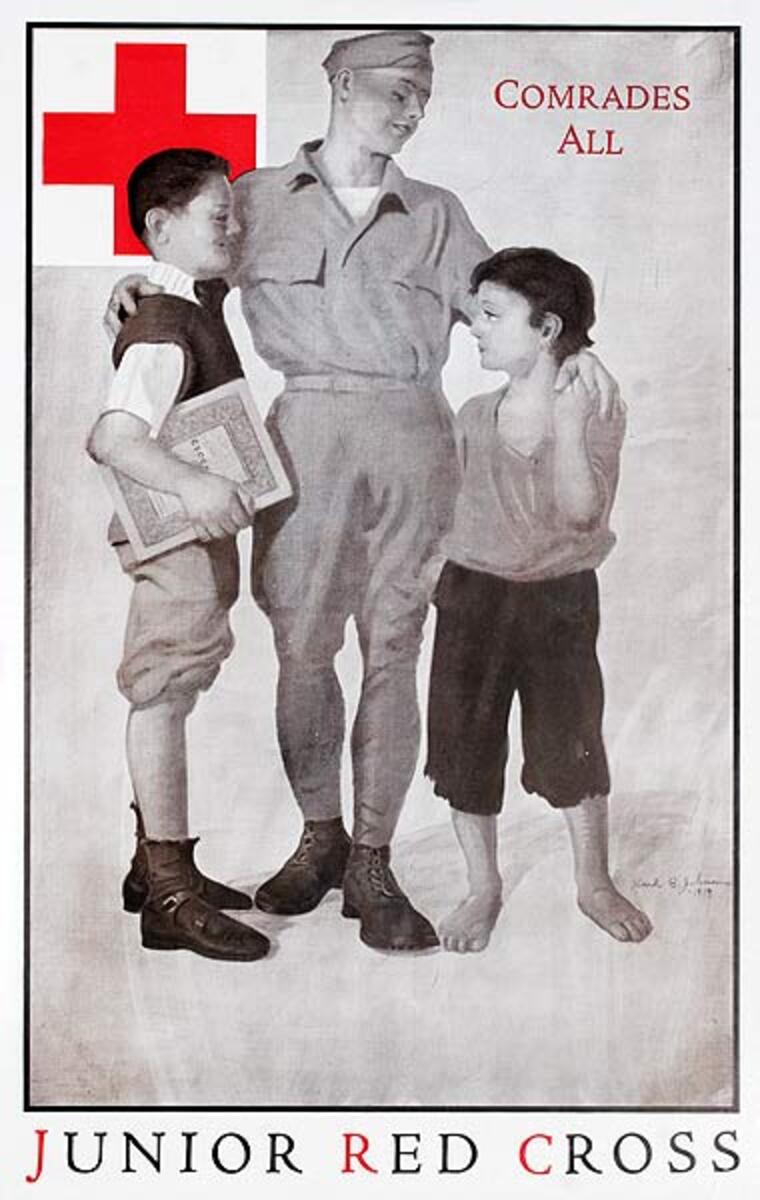 Comrades All Original American Junior Red Cross Poster