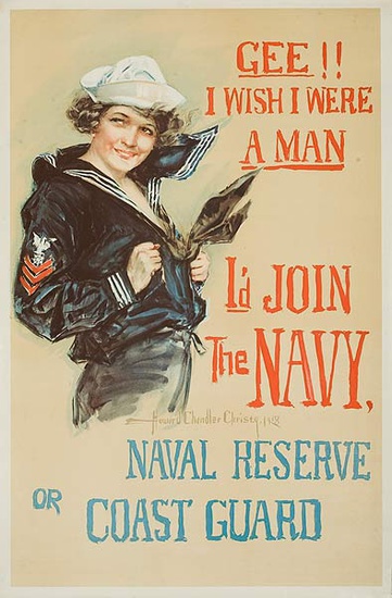 DP Vintage Posters - Gee I Wish I Were a Man I'd Join The Navy Naval ...