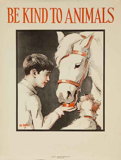 DP Vintage Posters - Be Kind To Animals Original American Animal Rights ...