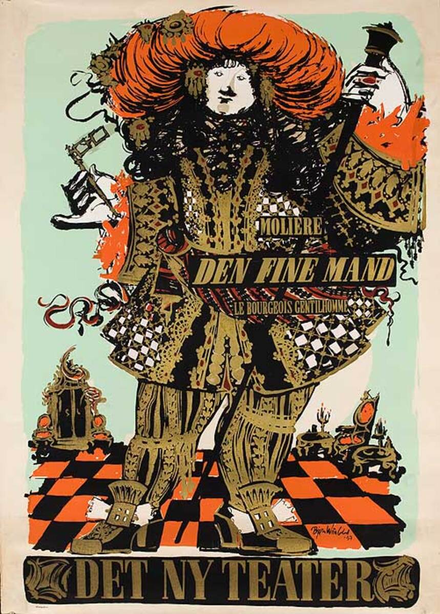 Den Fine Mand - Det NY Teater Original Theatre Poster David Pollack Vintage Posters