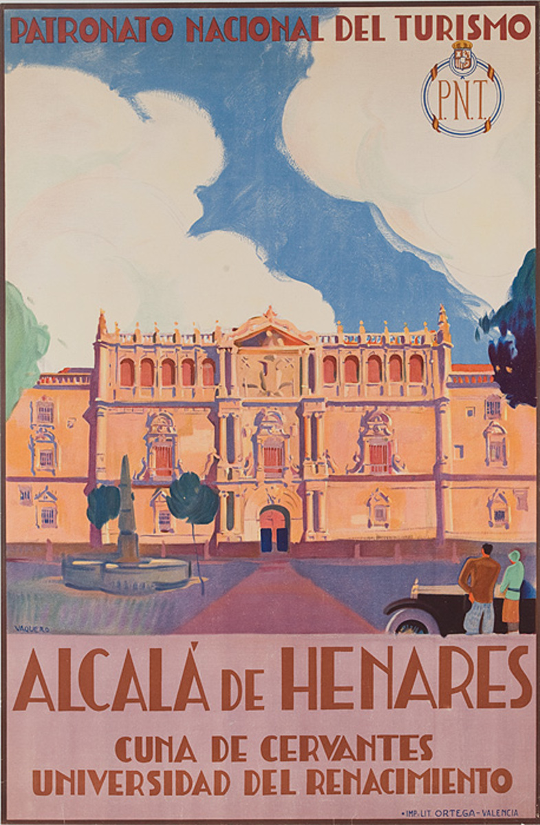 Original PNT Spanish Travel Poster Alcala de Henares