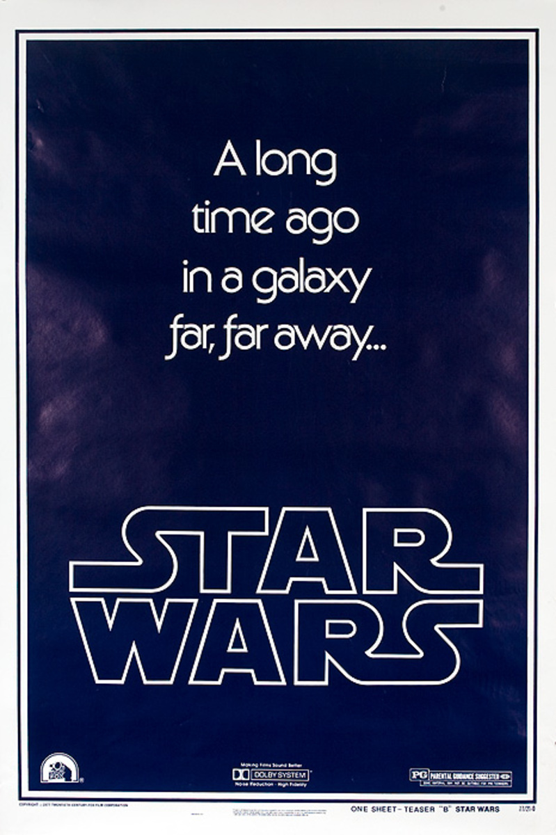 Star Wars Original American 1 Sheet Movie Poster Teaser