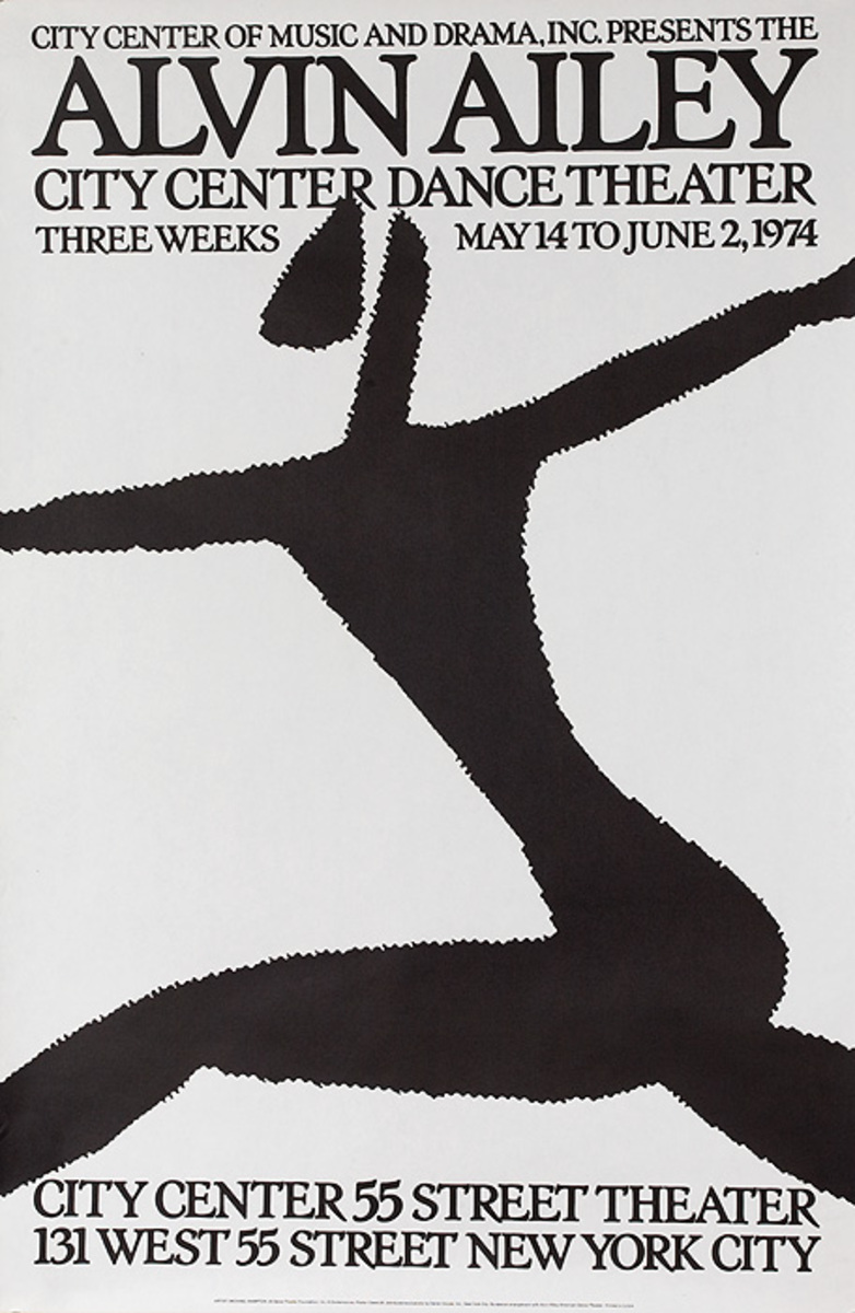 Alvin Ailey City Center Dance Theater Original Poster 1974