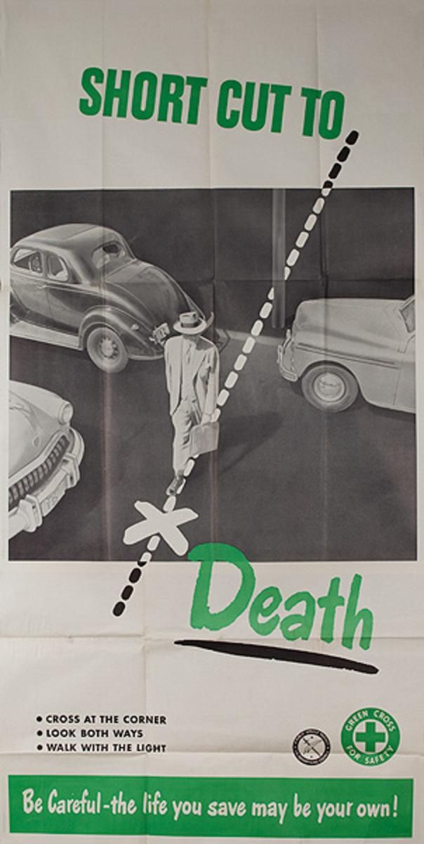 Short Cut to Death Original American Traffic Safety Poster